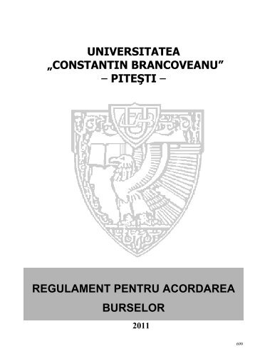 regulament pentru acordarea burselor - Universitatea Constantin ...