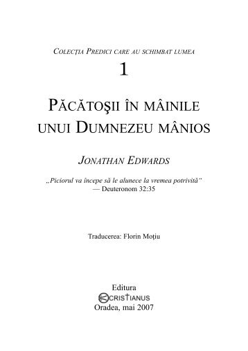 Edwards - Pacatosii in mainile unui Dumnezeu manios