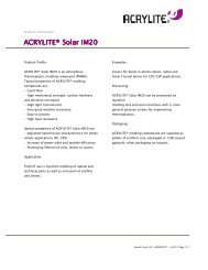 ACRYLITE Solar IM20_Y - ACRYLITEÂ® acrylic polymers