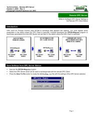 Remote OPC Server Introduction Save Settings from OPC ... - InduSoft