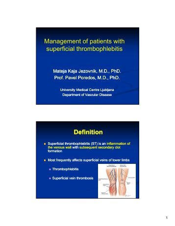 Management of patients with superficial ... - RM Solutions