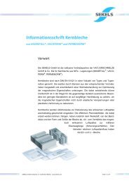 Informationsschrift Kernbleche - Sekels GmbH