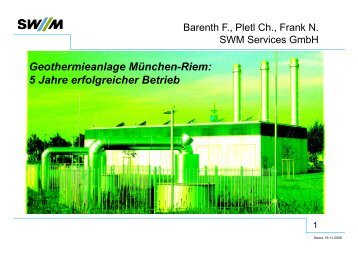 Geothermieanlage München Riem