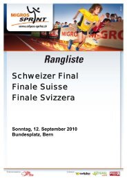 Rangliste - Swiss Athletics Sprint