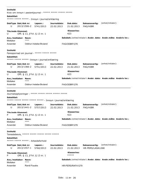 Offentleg journal 02 22-24 2013.pdf - Helse FÃ¸rde