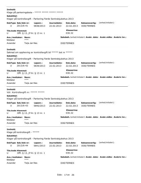 Offentleg journal 02 22-24 2013.pdf - Helse FÃ¸rde