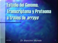 Estudio del Genoma, Transcriptoma y Proteoma a traves de arrays