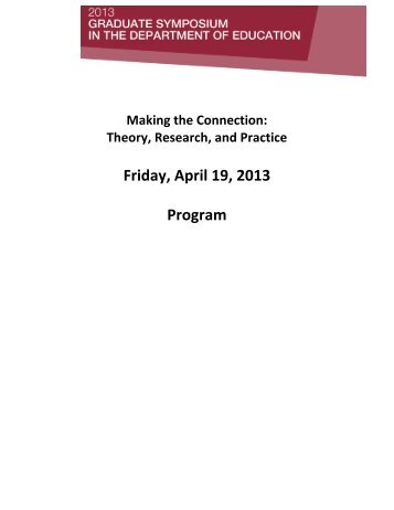 Program - Department of Education - Concordia University