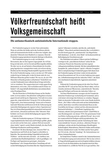 VÃ¶lkerfreundschaft heiÃt Volksgemeinschaft (pdf) - antideutsch ...