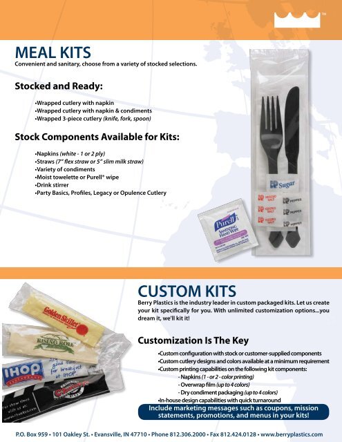 Cutlery and Kits Brochure - Lanca Sales
