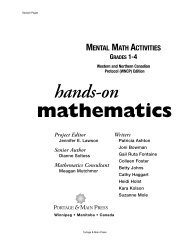 Mental Math Activities (Grades 1-4) - Portage & Main Press