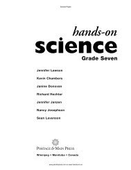 Hands-On Science, Level 7 Sample - Portage & Main Press