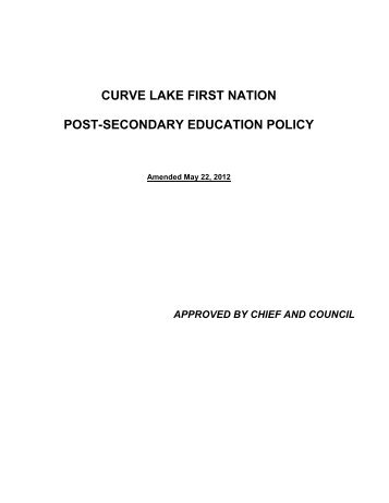 Curve Lake First Nation Post-Secondary Education Policy