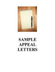 Sample Appeal Letters
