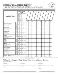 tiebreaking judge's guide and ballot - District 78 Toastmasters