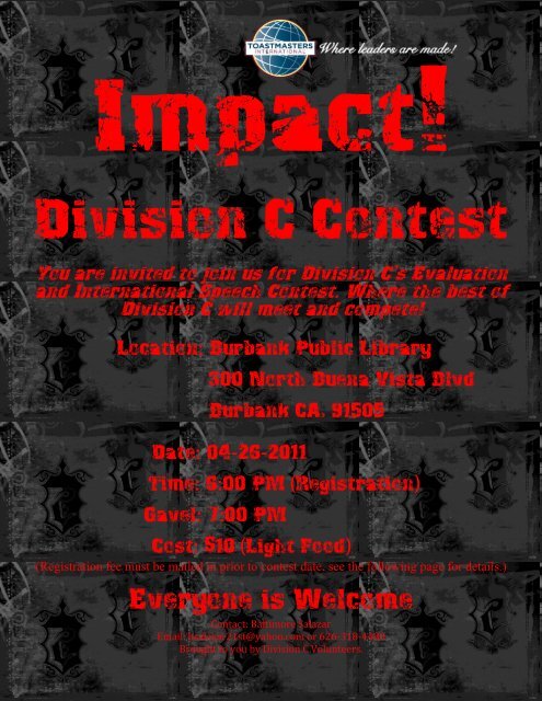 Contest Flyer Division C (pdf) - District 52 Toastmasters