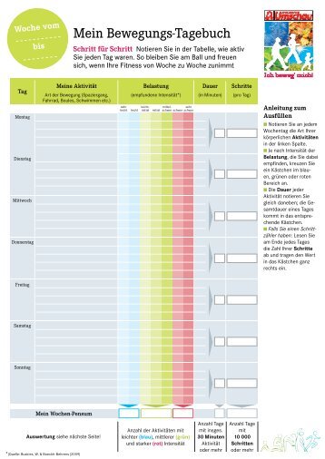Mein Bewegungs-Tagebuch