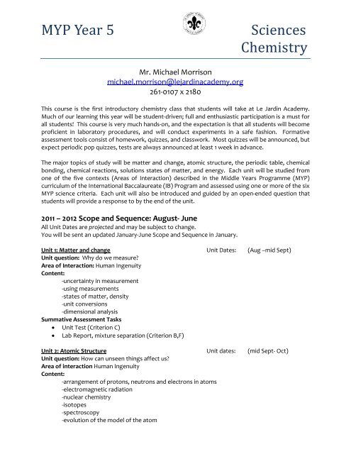 MYP Year 5 Sciences Chemistry Le Jardin Academy myp-year-5-sciences-chemistry-le-jardin-academy