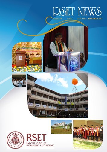 RSET NEWS Jan -Dec 2012 Vol VII Issue I - Rajagiri School of ...