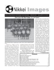 Volume 10 No. 1 (PDF) - Nikkei National Museum & Cultural Centre