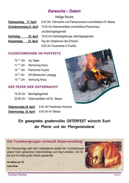 Gottesdienste in Pustritz - APA