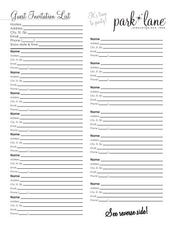 which names did you star on your list park lane jewelry