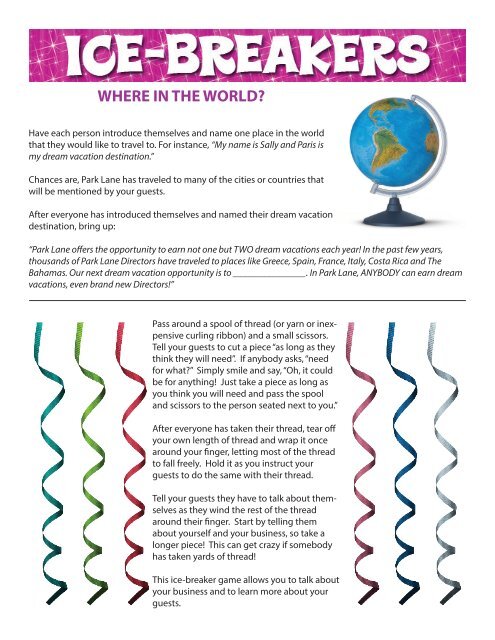 WHERE IN THE WORLD? - Park Lane Jewelry