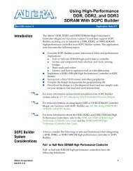 Using High-Performance DDR, DDR2, DDR3 SDRAM with SOPC ...