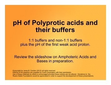 pH of Polyprotic acid buffers