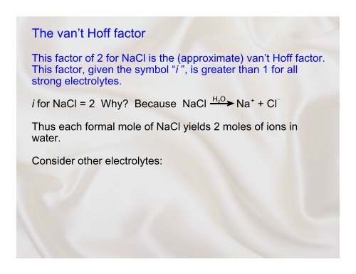 van't Hoff factor