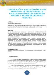 COEDUCACIÓN Y EDUCACIÓN FÍSICA: UNA PROPUESTA DE TRABAJO PARA LA IGUALDAD DE GÉNERO EN EDUCACIÓN INFANTIL A TRAVÉS DE UNA FERIA TEMÁTICA