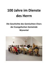 Geschichte des Gemischten Chors der EG Wynental - Evangelische ...