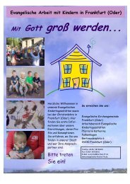 Faltblatt zur Kinderarbeit und den Evangelischen Kindertagesstätten