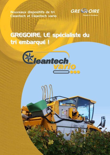 Cleantech vario_0812.qxp - Gregoire Group : GrÃ©goire (machine Ã  ...