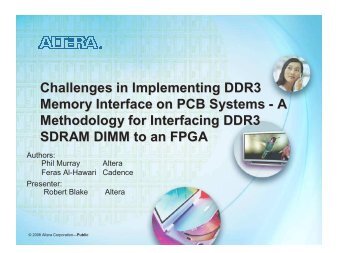 Challenges in Implementing  DDR3 - Cadence Design Systems