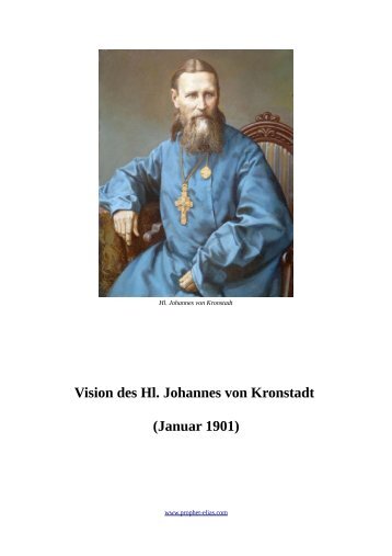 Johannes von Kronstadt - Gemeinde des Hl. Propheten Elias in ...