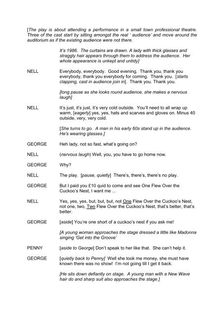 The Script - Comedy Plays The Script - Comedy Plays