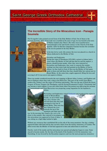 The Incredible Story of the Miraculous Icon - Panagia Soumela