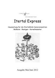 Itertal Express Mai/Juni 2012 - Itertalklinik Seniorenzentrum