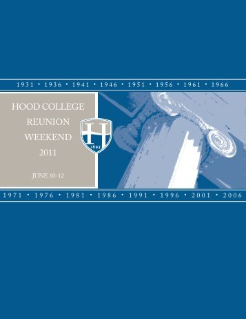 2011 Reunion Weekend Brochure (PDF) - Hood College