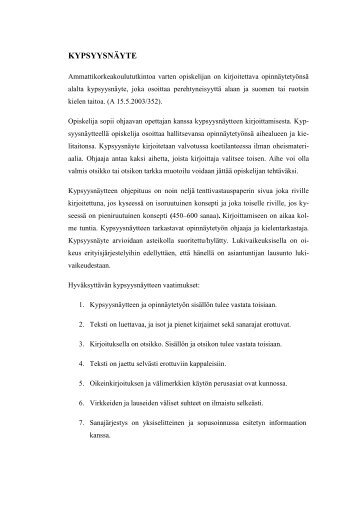 VAASAN AMMATTIKORKEAKOULU