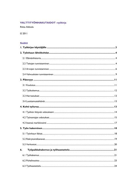 Valtti_tyonhakutaidot_tyokirja - Vaasan ammattikorkeakoulu