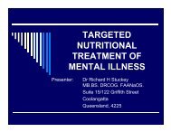 targeted nutritional treatment of mental illness - Bio-Balance Health