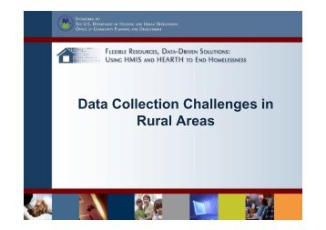 Data Collection Challenges in Rural Areas (Presentation) - OneCPD