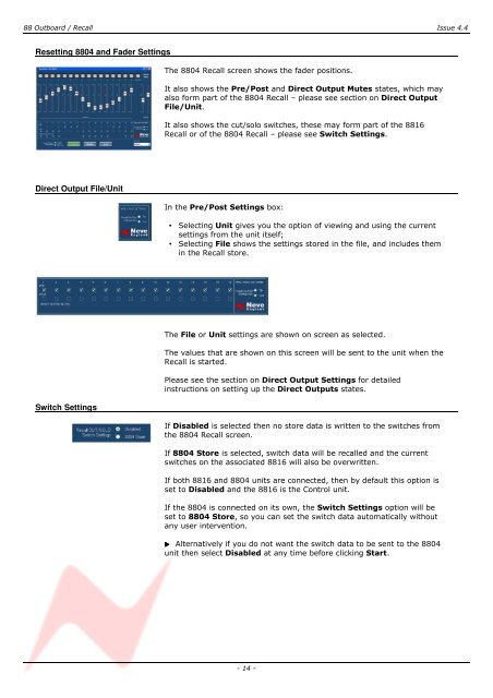 Recall User Manual - AMS Neve