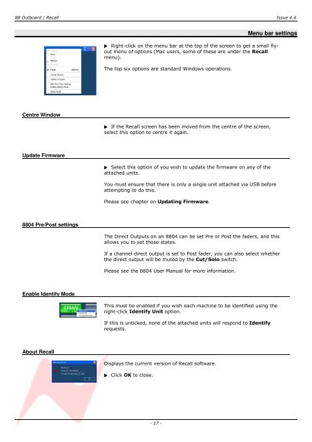 Recall User Manual - AMS Neve