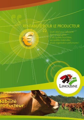 Rentabilité pouR le pRoducteuR - Limousine.org