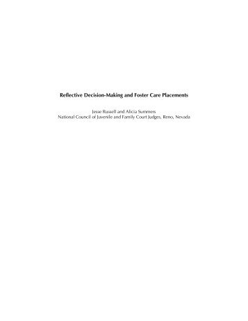 Reflective Decision-Making and Foster Care Placements - National ...