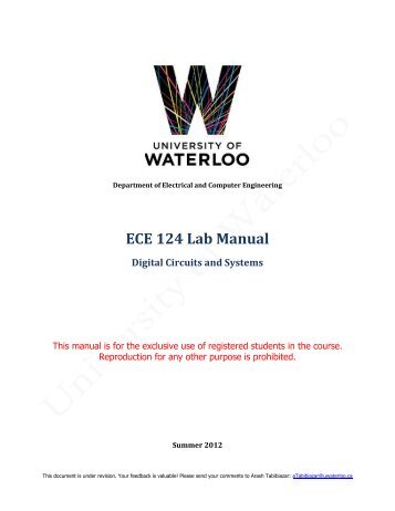 Lab Manual Summer 2012 - Electrical and Computer Engineering
