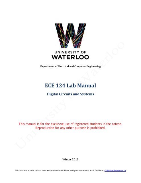 ECE 124 Lab Manual - Electrical and Computer Engineering